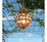 DUNMW Vintage Pendant Light Outdoor Waterproof Ceiling Light Aluminum Glass Hanging Decoration Chandelier Lighting for Porch, Corridor, Villa, Yard, Vineyard, E27