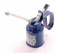Dunnet Tools 1. 1/2 Pint Oil Can Oiler Garage Workshop Thumb Pump Lever Action Rigid Spout Mechanic Hand Tool Oil Dropper Spout Oil Storage Metal Can Professional