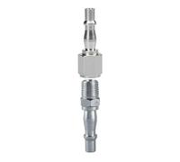 Dunnet Tools 1/4 Inch Quick Release Air Line Connector Set | Heavy Duty Male and Female BSP Fittings for Air Compressor, Pneumatic Tools, Airbrush, Quick Connect Couplings & Accessories