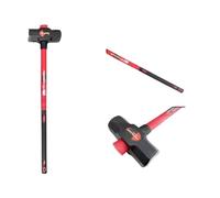 Dunnet Tools 10lb Sledge Hammer with Forged Steel Construction | 16-Inch Fibreglass Handle | Demolition Tool for Breaker & Framing Tasks with Anti-Vibe Grip & Durable Wedge Design