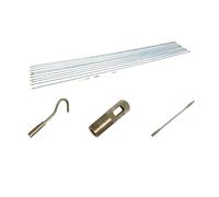 Dunnet Tools 10M Cable Rods Kit | 13pc Fiberglass Electrical Wire Pulling Kit with Cable Puller | Flexible Conduit Snake for Electricians Tools & Cable Management for Wall Routing & Installation