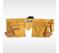 Dunnet Tools 11 Pocket Multi Storage Tool Pouch Organiser Leather Work Tool Belt Men Women Apron Tape Holder Hammer Loop Heavy Duty Pouch for Builders Carpenter Construction