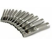 Dunnet Tools 12pc Hollow Punch Set | Leather Hole Punch Tool Kit for Belts, Crafting, and DIY | Single Hole Puncher, Leather Tools, Eyelet Punch Kit, Heavy Duty Hole Punch for Leatherworking (3m-19mm)