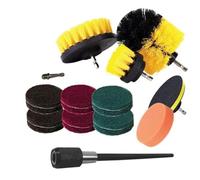 Dunnet Tools 13pc Cleaning Brush Drill Attachments Heavy Duty Home And Car Cleaning Brush Set 1/4" Chuck Power Drill Scrubbing Brushes High Power Carpet Cleaning Brushes For Drills