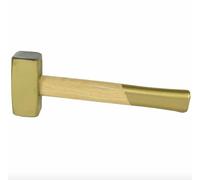 Dunnet Tools 1KG Gold Head Lump Hammer Heavy Duty Hardened Carbon Steel Face Wooden Handle Club Lump Hammer Heavy Duty Stoning Hammer Sledge Hammer Club Hammer