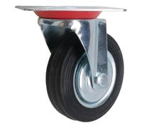 Dunnet Tools 1x 100mm Castor Wheels For Furniture Unbraked 360 Swivel Furniture Castors With Solid Rubber Wheel Up To 70kg Load Heavy Duty Castors Wheels For Trolley Easy Install Casters For Furniture