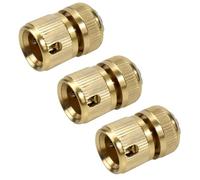 Dunnet Tools 2 Pack 1/2 Inch Garden Hose Quick Connector Brass Quick Hose End Connector Nozzle Connect Kit for Kitchen Garden Outdoor 1/2" End Tap Spray Gun Attachment Hosepipe Connectors