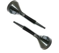 Dunnet Tools 2 Pack Black Flexible Funnel For Car Motorcycle Durable Polypropylene Plastic Funnels For Oil Fuel Coolant Flexi Funnel With Filter Large Capacity Wide Mouth Funnel