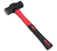 Dunnet Tools 3lb Mini Lump Sledge Hammer | Heavy Duty Hammer with Fibreglass Handle & TPR Rubber Grip | Small Demolition Tool for Metal, Brick, Wood, Concrete | DIY & Construction Hand Tools for Men