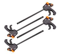 Dunnet Tools 4 Pack 12" Inch Heavy Duty F Clamps For Woodwork And Metalwork - Multi Use Wood Clamps Hand Tools Ratchet Clamp For Wood Metal Plastic - Easy Use Quick Release Clamp With Nylon Head