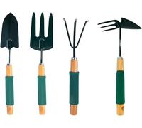 Dunnet Tools 4pc Garden Tools Set Hand Rake Hand Trowel For Gardening Garden Hand Fork Uprooting Digging Weeding Tool Set Heavy Duty Carbon Steel Mini Gardening Tools