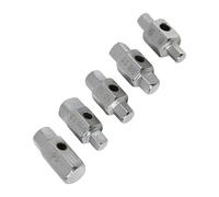 Dunnet Tools 5pc Drain Plug Key Set | Double Ended Oil Sump, Gearbox, Axle Drain & Fill Tool Kit | Universal Socket Wrench for Car Oil Change & Removal