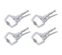 Dunnet Tools 6" Locking C Clamp Grip Pliers 150mm | Heavy Duty Welding & Metalwork Grip, Adjustable Screw, Swivel Pads | Woodworking, DIY, Crafts, Clamps, Pliers Set, Mole Grips (Pack of 4)