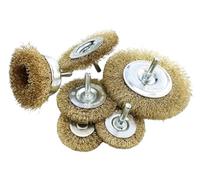 Dunnet Tools 6PC Wire Brush Set | Heavy Duty Rotary Wire Cup Wheel Kit with 2.5mm Shank | Rust Remover, Paint Stripping, Metal Cleaning, Welding Slag Removal, Surface Prep & Polishing Tools