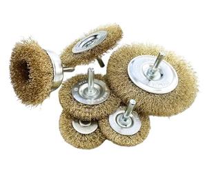 Dunnet Tools 6PC Wire Brush Set | Heavy Duty Rotary Wire Cup Wheel Kit with 2.5mm Shank | Rust Remover, Paint Stripping, Metal Cleaning, Welding Slag Removal, Surface Prep & Polishing Tools