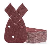 Dunnet Tools 80-Pack Mouse Sander Pads | Assorted 40/60/80/120 Grit Sanding Sheets with Hook & Loop Backing | Includes 2 Extra Tips & 4 Dust Holes