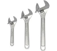 Dunnet Tools Adjustable Spanners | Small Adjustable Wrench, Mini Spanner Set for Plumbing Tools, DIY, Bike, and Tight Spaces | Compact Hand Tool for Mechanics, Home, and Workshop (6", 8" & 10")