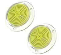 Dunnet Tools Bullseye Spirit Level | 50mm High Precision Mini Spirit Level, Small Circular Bubble Level for Caravan, Boat, Campervan, Turntable, and DIY | Magnetic, Universal Leveler Tool (Pack of 6)