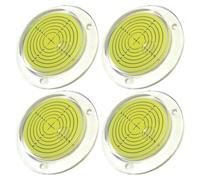 Dunnet Tools Bullseye Spirit Level | 50mm High Precision Mini Spirit Level, Small Circular Bubble Level for Caravan, Boat, Campervan, Turntable, and DIY | Magnetic, Universal Leveler Tool |(Pack of 4)