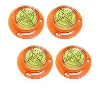 Dunnet Tools Bullseye Spirit Level | 50mm High Precision Mini Spirit Level, Small Circular Bubble Level for Caravan, Boat, Campervan, Turntable, and DIY |Magnetic, Universal Leveler Tool | (Pck of 4)