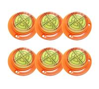 Dunnet Tools Bullseye Spirit Level | 50mm High Precision Mini Spirit Level, Small Circular Bubble Level for Caravan, Boat, Campervan, Turntable, and DIY |Magnetic, Universal Leveler Tool | (Pck of 6)