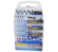 Dunnet Tools Dremmel Rotary Tool Drill Bits 150pc Accessory Set for Polishing, Grinding, Sanding, Engraving, Sharpening with Mandrels and Storage Case for Woodworking, Metal Crafts, DIY Projects