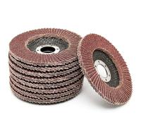 Dunnet Tools Flap Disc for Angle Grinder 115mm 4 Pack - 80 Grit Aluminium Oxide Sanding & Grinding Discs for Metal, Wood & Plastic