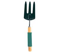 Dunnet Tools Hand Garden Fork Heavy Duty Carbon Steel Head For Weeding Planting Gardening Fork With Wooden Handle 3 Tooth Garden Tools For Gardening Easy Use Cushion Grip