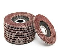 Dunnet Tools Heavy Duty Flap Disc for Angle Grinder - 80 Grit Aluminium Oxide Grinding and Sanding Disc for Metal, Wood, Plastic, and Woodworking - Angle Grinder Discs Attachment - (6 Set of 115mm)