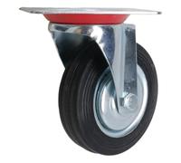 Dunnet Tools Heavy Duty Swivel Castor Wheels Trolley Wheels Furniture Casters Castors Trolley Wheels For Furniture Replacement Wheels For Kitchen Appliances (4" Swivel Castor wheel, 1)