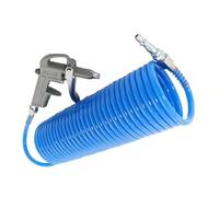 Dunnet Tools High Pressure Air Compressor Hose Line 5m with Dust Gun Tool | 7.6m Heavy Duty for Cleaning, Pneumatic Tools, Tyre Inflator, and Air Blaster | Compatible with Spray Gun & Connectors