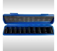 Dunnet Tools Impact Socket Set 10-Piece 1/2" Drive Metric | Heavy Duty 10-24mm Hex Socket Tool Set for Impact Wrench, Automotive & Mechanic Tools | CR-V Steel Black Phosphate Finish, Deep Wall Design