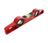 Dunnet Tools Magnetic Spirit Level 250mm Torpedo Level, Heavy Duty Aluminium Spirit Level with 3-in-1 Bubble Vials, Compact Levelling Tool for Construction, Bricklaying and DIY