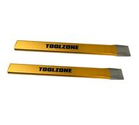 Dunnet Tools Pair of Nut Splitting Chisel | Heavy Duty Metal Work Cold Chisel for Steel, Engineers Tool, File Set for Metal | Chisels for Cutting Stone, Brickwork, Mortar & Cement | 240mm X 26mm X 7mm