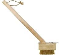 Garden Weed Removal Brush 3 Wire Wooden Handle Remover Scraper Outdoor Moss Garden Cleaning Patio Removal Tool Moss Build Up Paving Driveway Angled Brush Stiff Bristle Hand Tool Long Handle 265mm
