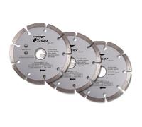 Dunnet Tools Set Of 3 115mm Angle Grinder Discs For Concrete Masonry Stone Asphalt Granite Marble 115mm Diamond Cutting Disc Dry Cutting Discs For Angle Grinder Grinding Discs