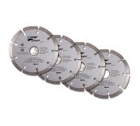 Dunnet Tools Set Of 4 115mm Stone Cutting Discs For Concrete Masonry Asphalt Granite Marble 115mm Diamond Cutting Disc Dry Angle Grinder Discs Grinding Discs Diamond Grinding Wheel
