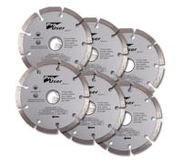 Dunnet Tools Set Of 6 115mm Diamond Cutting Disc Set Heavy Duty 115mm Angle Grinder Discs For Concrete Masonry Asphalt Granite Marble Porcelain Tile Cutting Diamond Blade Disc Grinding Wheel