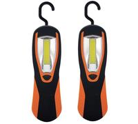 Dunnet Tools Set of Two LED Workshop Lights Inspection Lamp - Battery Powered Magnetic Torch Inspection Light Worklight - Work Lamp Mechanics Torch - Versatile Hanging Work Light for Garage Lighting