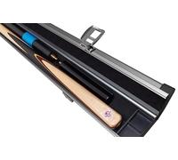 Dunn's 1 piece maple cue set, with extensions and lockable case, Model Noble Cues
