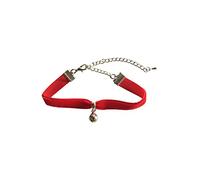 dunns-jewels Classic 10mm Gothic Velvet Choker in Red with a 8mm Jingle Bell