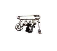 dunns-jewels Pagan Wiccan Lucky Black Cat Kilt,Cloak Pin Brooch