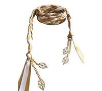 dunns-jewels Wedding Handfasting/Binding Cord Ivory and Gold Braid Ribbon
