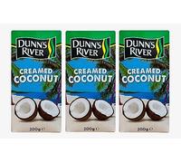 Dunn's River Pure Creamed Coconut 200g (Pack of 3)