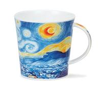 DUNOON 0.48 Litre Bone China Mug 'Starry Night' - Contemporary Shaped Drinking Cup