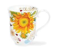 Dunoon Braemar 0.33 L Fine Bone China Sunflower Mug with 22 Carrat Gold Detailing Vintage Gold