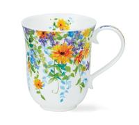 Dunoon Braemar 0.33 Litre Fine Bone China Mug Trailing Flowers (Yellow)