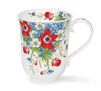 Dunoon Braemar 0.33 Litre Fine Bone China Mug Vintage Garden (Anemone)