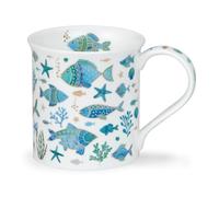 Dunoon Bute Gold Coast Fish 0.3 Litre Fine Bone China Mug with 22 Carat Gold Detailing