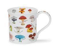 Dunoon Bute Mushrooms and Toadstools Red 0.3 Litre Fine Bone China Mug